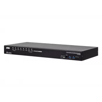 ATEN 8 prievadų USB 3.0 4K HDMI KVM jungiklis, 4096 x 2160 pikselių, 4K Ultra HD, 9,77 W, juodas