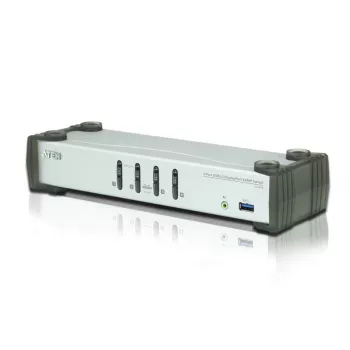 ATEN 4 prievadų USB 3.1 Gen 1 DisplayPort 1.1 KVMP jungiklis su garsiakalbiu (KVM kabeliai įtraukti)