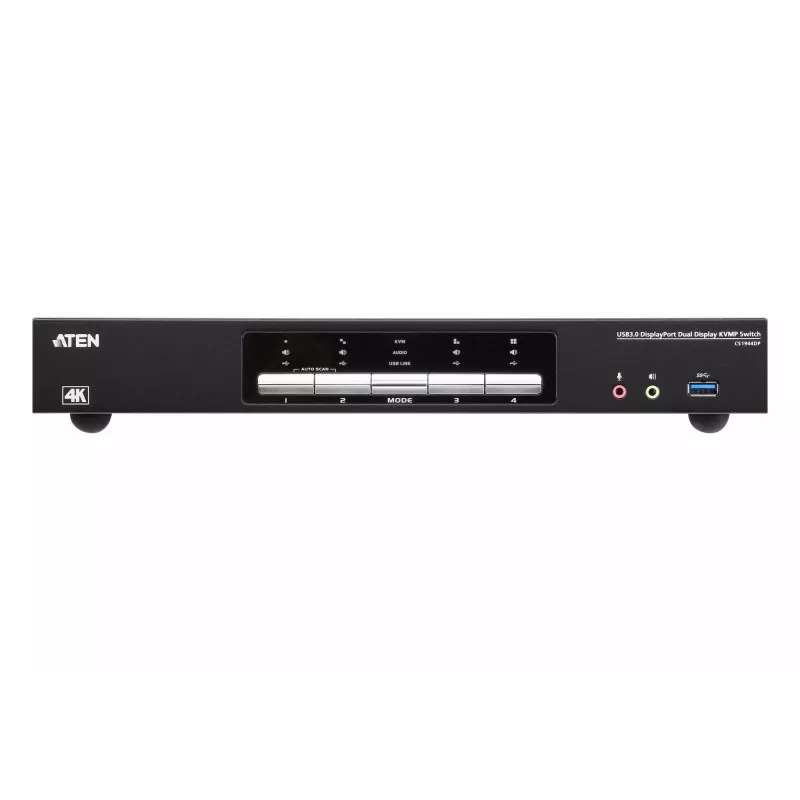 KVMP jungiklis ATEN 4P USB 3.0 DisplayPort dviejų monitorių CS1944DP