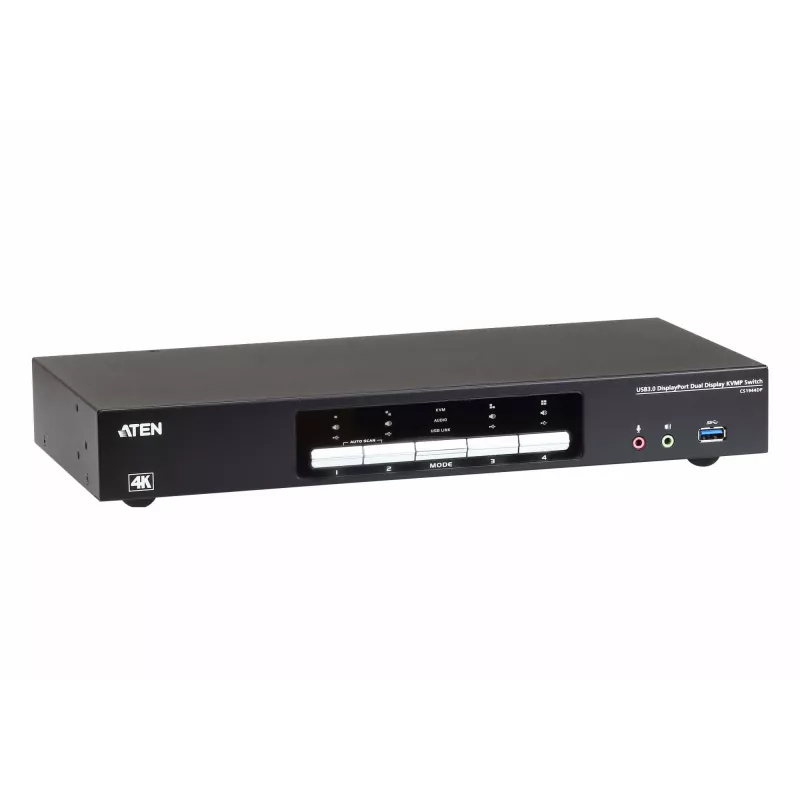 KVMP jungiklis ATEN 4P USB 3.0 DisplayPort dviejų monitorių CS1944DP