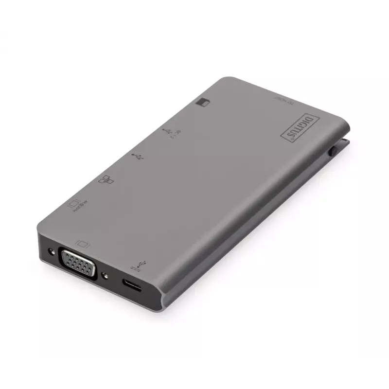 USB Type-C kelių prievadų kelioninis dokas Digitus DA-70877