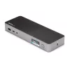 StarTech.com Universali nešiojamojo kompiuterio dokų stotelė, Hibridinė USB-C ir USB-A, Dvigubas 4K DP ir HDMI, 60W PD, Mac / Windows / Chrome OS, 4x USB 5Gbps šakotuvas, GbE