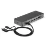 StarTech.com Universali nešiojamojo kompiuterio dokų stotelė, Hibridinė USB-C ir USB-A, Dvigubas 4K DP ir HDMI, 60W PD, Mac / Windows / Chrome OS, 4x USB 5Gbps šakotuvas, GbE