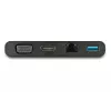 StarTech.com USB-C kelių prievadų adapteris su HDMI, VGA, Gigabit Ethernet ir USB 3.0 - USB-C į 4K HDMI arba 1080p VGA ekrano mini dokas - USB Type-C kelioninis dokas, skirtas USB-C nešiojamiesiems kompiuteriams