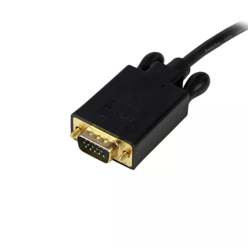 StarTech.com DP2VGAMM10B aktyvaus tipo DisplayPort–VGA laidas, 3 m (10 pėdų), kištukas/kištukas, 1920x1200, užfiksuojamas, juodas