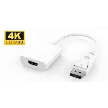 Mikrojungtis Microconnect DPHDMI3W vaizdo kabelio adapteris 0,15 m DisplayPort → HDMI baltas