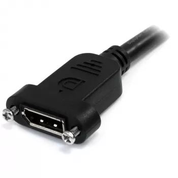 StarTech.com 3ft (1m) Panel Mount DisplayPort kabelis - 4K x 2K - DisplayPort 1.2 prailginimo kabelis vyriškas į moterišką - DP vaizdo prailgintuvas su skydelio montavimo DP jungtimi - DP monitoriaus kabelis