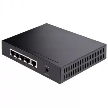 StarTech.com nevaldomas 2,5G jungiklis - 5 prievadų gigabitas - 2,5GBASE-T nevaldomas Ethernet jungiklis - Ethernet skirstytuvas - bėgeliams arba ant sienos - multi-gigabitas - Auto-MDIX - 9K dideli rėmeliai