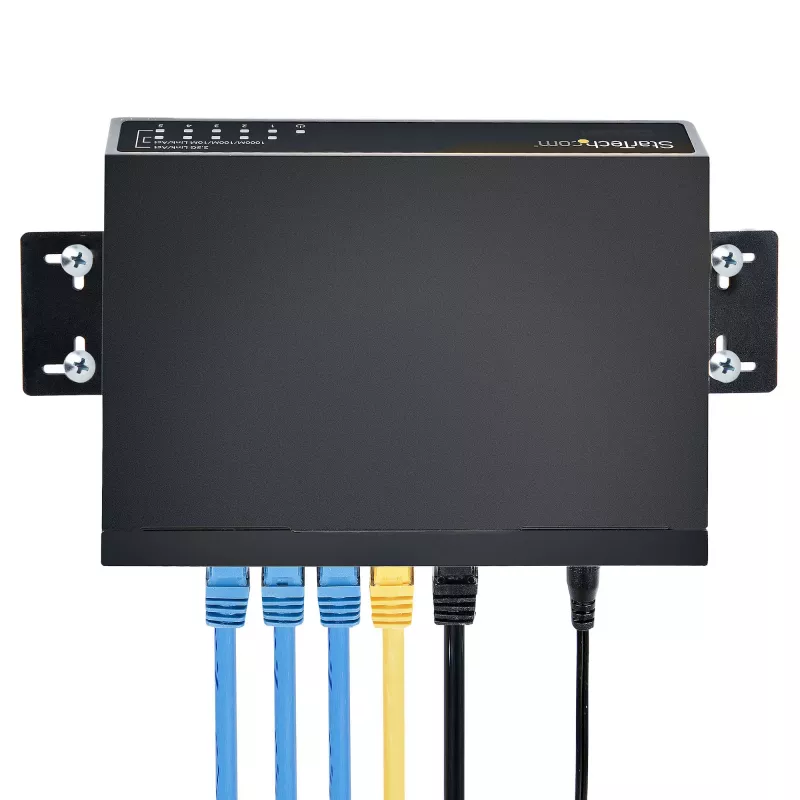 StarTech.com nevaldomas 2,5G jungiklis - 5 prievadų gigabitas - 2,5GBASE-T nevaldomas Ethernet jungiklis - Ethernet skirstytuvas - bėgeliams arba ant sienos - multi-gigabitas - Auto-MDIX - 9K dideli rėmeliai