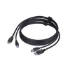 StarTech.com 1,8 m DP + USB 3.0 KVM kabelis, 4K 60Hz, DP 1.2 / USB 3.0 kombinuotas kabelis KVM jungikliams