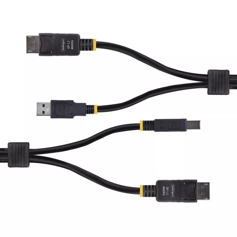 StarTech.com 1,8 m DP + USB 3.0 KVM kabelis, 4K 60Hz, DP 1.2 / USB 3.0 kombinuotas kabelis KVM jungikliams