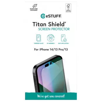 eSTUFF ES501350 grūdinto stiklo ekrano apsauga Apple iPhone 14 / 13 Pro / 13 (6,1 inch) skaidri