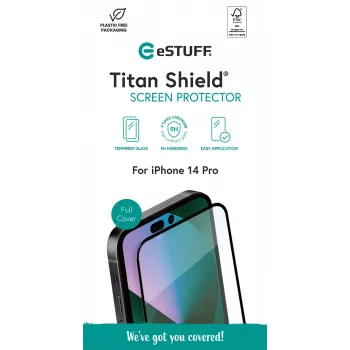 eSTUFF ES501361 Titan Shield® grūdinto stiklo ekrano apsauga iPhone 14 Pro (6,1 inch) skaidri