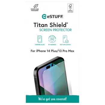 Skaidrus apsauginis stiklas eSTUFF ES501370 Apple iPhone 14 Plus / iPhone 13 Pro Max, 9H, atsparus įbrėžimams