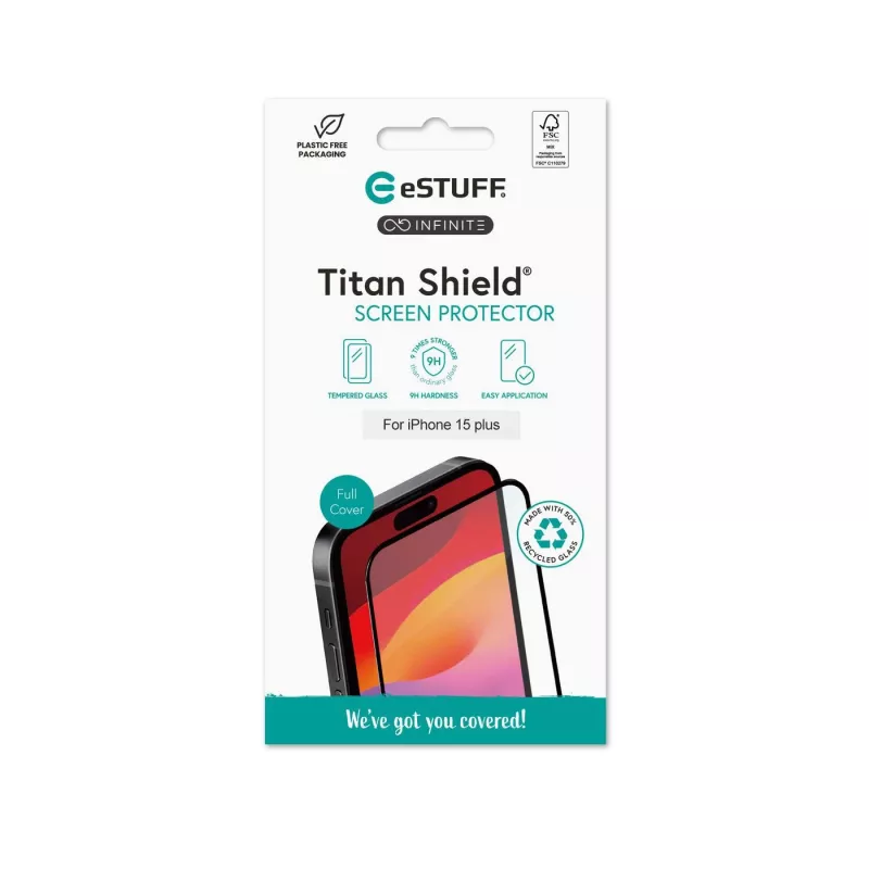 eSTUFF ES501411 apsauginis stiklas iPhone 15 Plus (6,7 inch) skaidrus