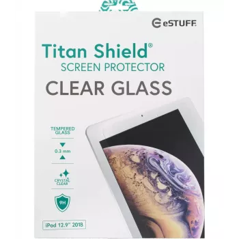eSTUFF ES503410 apsauginis stiklas planšetei, skaidrus, Apple, 1 vnt.