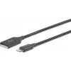 eSTUFF ES601165 Lightning laidas 1,5 m Pilka