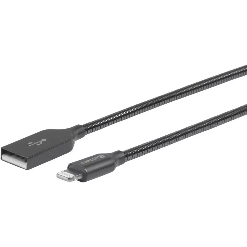 eSTUFF ES601165 Lightning laidas 1,5 m Pilka