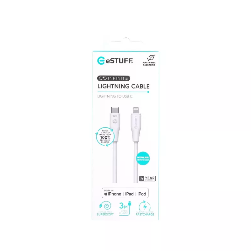 Lightning laidas eSTUFF ES602370 3 m USB-C 2.4 A 5 V