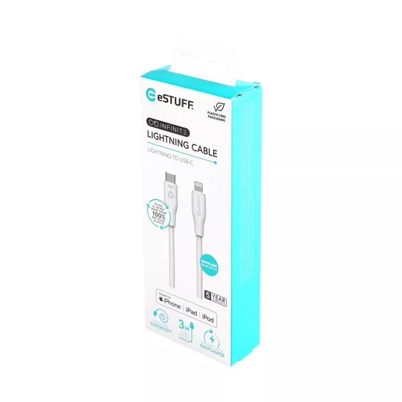 Lightning laidas eSTUFF ES602370 3 m USB-C 2.4 A 5 V