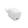 eSTUFF 100% perdirbto plastiko sieninis įkroviklis USB-C PD 3A 20W, EU kištukas - Baltas