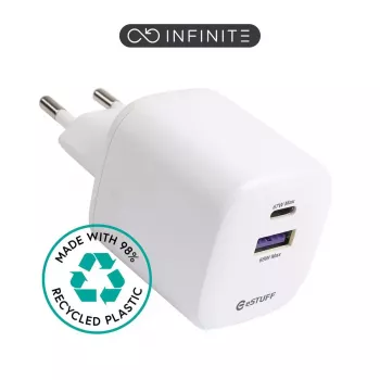 Mobiliojo įrenginio įkroviklis eSTUFF ES637065 Universal White AC Indoor USB Type-C
