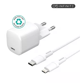 Mobiliojo įrenginio įkroviklis eSTUFF ES637500 12V USB Type-C 1,5m Baltas