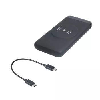 eSTUFF ES641042 power bank 10000 mAh belaidžiu įkrovimu Li-Po juoda