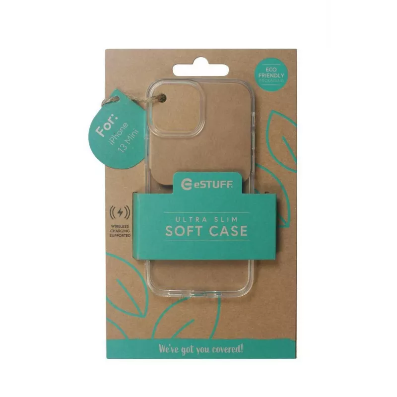 eSTUFF ES67100001 LONDON galinis dangtelis, skirtas iPhone 13 mini, TPU, skaidrus