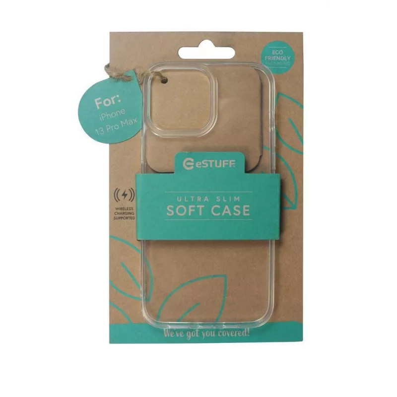eSTUFF ES67100004 apsauginis dėklas iPhone 13 Pro Max 6,7 inch skaidrus TPU