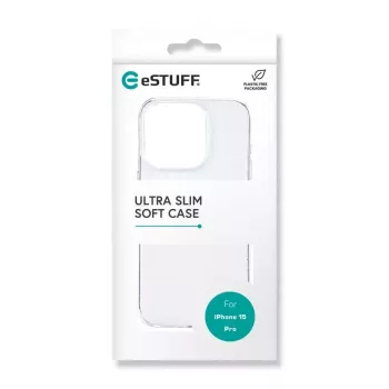 eSTUFF ES67100027 apsauginis dėklas iPhone 15 Pro skaidrus TPU