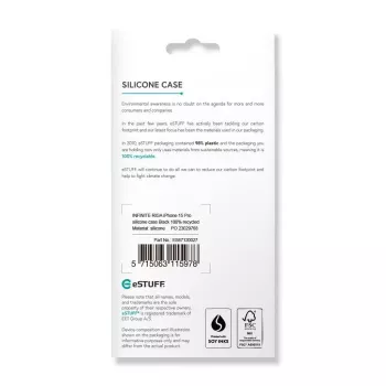 eSTUFF ES67120027 dėklas mobiliesiems telefonams 15,5 cm (6,1 colio) Juodas