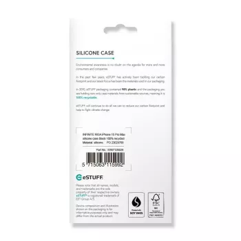 eSTUFF ES67120028 dėklas telefonui 17 cm (6,7 colio) Juodas