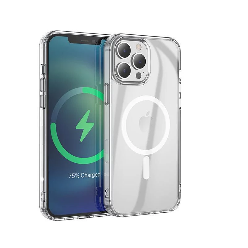 eSTUFF Berlin ES67140004 magnetinis galinis dėklas iPhone 13 Pro Max, MagSafe suderinamumas, TPU, skaidrus