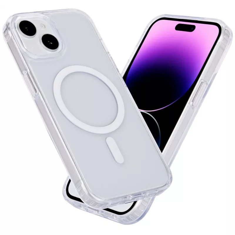eSTUFF ES67140026 dėklas iPhone 15 Plus 6,7 inch (17 cm) permatomas hibridinis su MagSafe