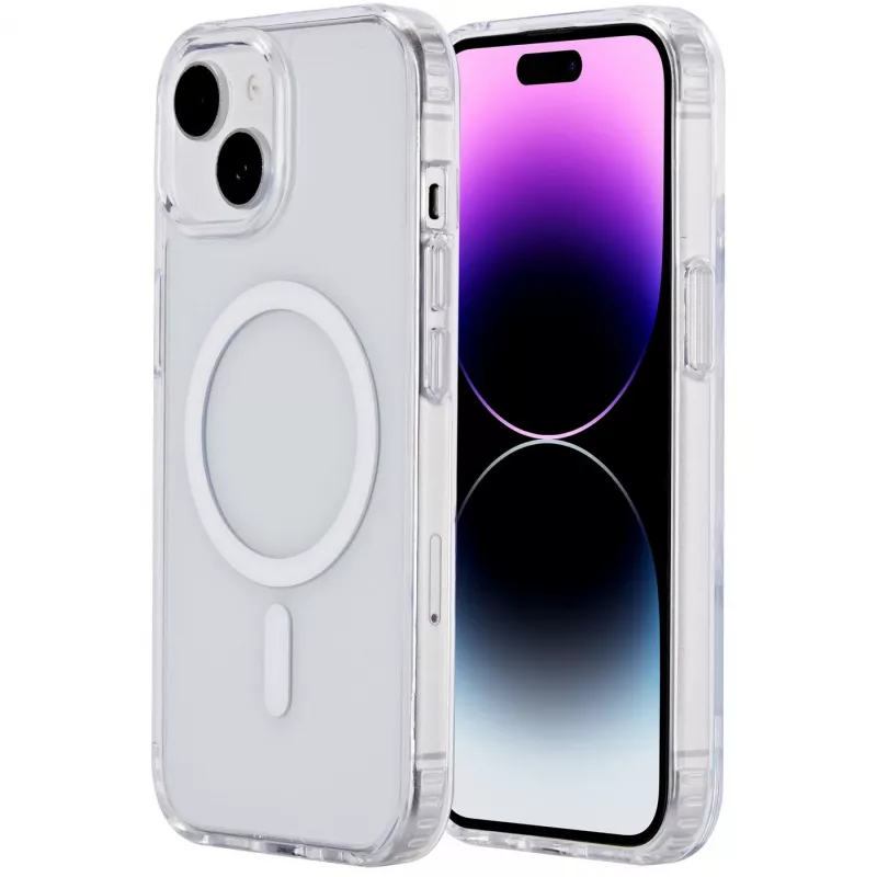 eSTUFF ES67140026 dėklas iPhone 15 Plus 6,7 inch (17 cm) permatomas hibridinis su MagSafe