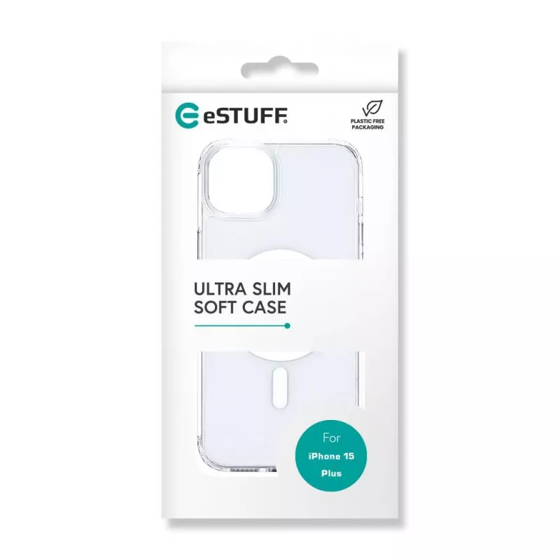 eSTUFF ES67140026 dėklas iPhone 15 Plus 6,7 inch (17 cm) permatomas hibridinis su MagSafe