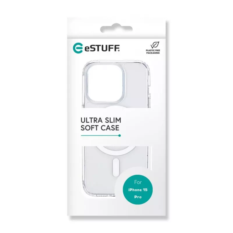 eSTUFF ES67140027 apsauginis dėklas iPhone 15 Pro (6,1 colio, 15,5 cm) permatomas