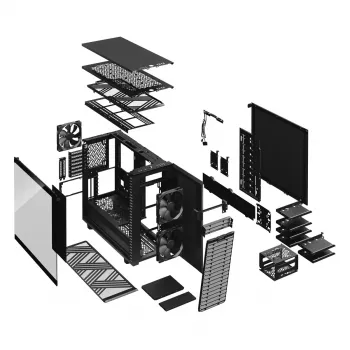 Korpusas Fractal Design Define 7 Midi Tower juodas