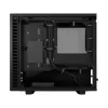 Korpusas Fractal Design Define 7 Nano Black — Mini-ITX/Mini-DTX, ATX maitinimo šaltinis, grūdintas stiklas, 205×399×361 mm