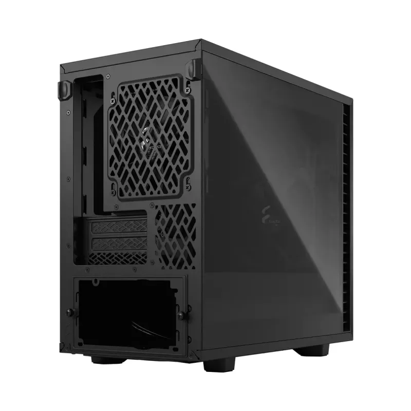 Korpusas Fractal Design Define 7 Nano Black — Mini-ITX/Mini-DTX, ATX maitinimo šaltinis, grūdintas stiklas, 205×399×361 mm