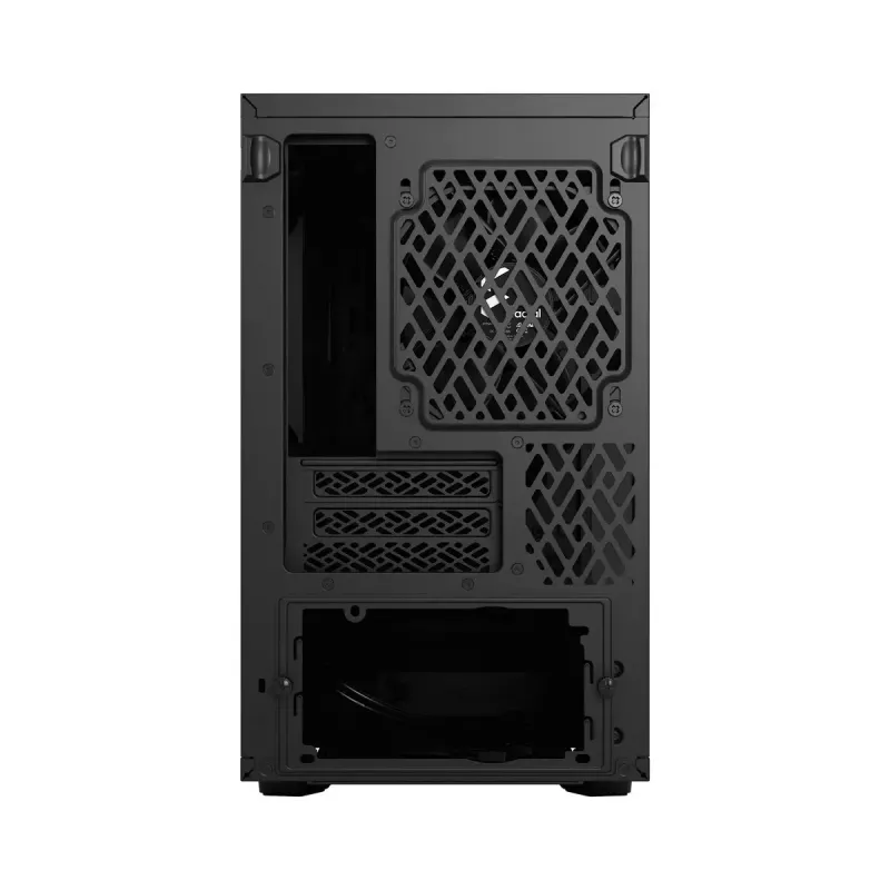 Korpusas Fractal Design Define 7 Nano Black — Mini-ITX/Mini-DTX, ATX maitinimo šaltinis, grūdintas stiklas, 205×399×361 mm