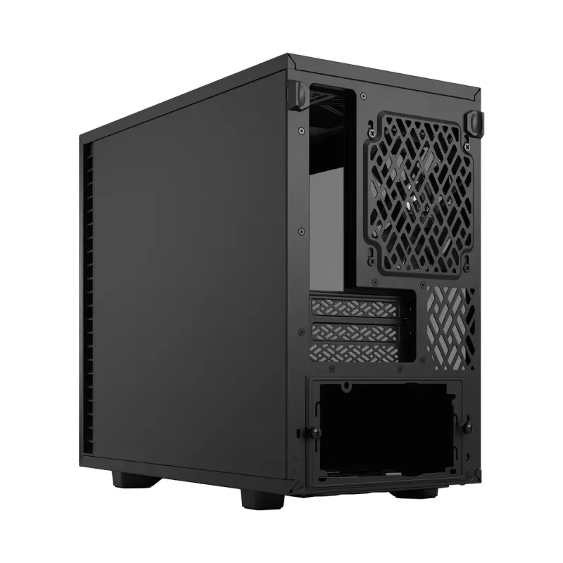 Korpusas Fractal Design Define 7 Nano Black — Mini-ITX/Mini-DTX, ATX maitinimo šaltinis, grūdintas stiklas, 205×399×361 mm