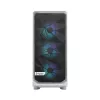 Korpusas Fractal Design Meshify 2 Compact RGB White — ATX/microATX/Mini-ITX, 4x120 mm RGB ventiliatoriai priekyje, 1x120 mm gale, 2.5/3.5 colio diskai