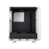Korpusas Fractal Design Meshify 2 Compact RGB White — ATX/microATX/Mini-ITX, 4x120 mm RGB ventiliatoriai priekyje, 1x120 mm gale, 2.5/3.5 colio diskai