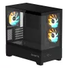 GIGABYTE C201 PANORAMIC korpusas - Mid Tower, m-ATX, 360mm radiatoriaus palaikymas, 3 iš anksto sumontuoti ventiliatoriai, USB 3.0, RGB Fusion palaikymas