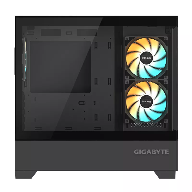 GIGABYTE C201 PANORAMIC korpusas - Mid Tower, m-ATX, 360mm radiatoriaus palaikymas, 3 iš anksto sumontuoti ventiliatoriai, USB 3.0, RGB Fusion palaikymas