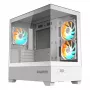GIGABYTE C201 PANORAMIC ICE kompiuterio korpusas - Mid Tower, m-ATX, 360 mm radiatoriaus palaikymas, 3 iš anksto sumontuoti ventiliatoriai, USB 3.0, RGB Fusion palaikymas