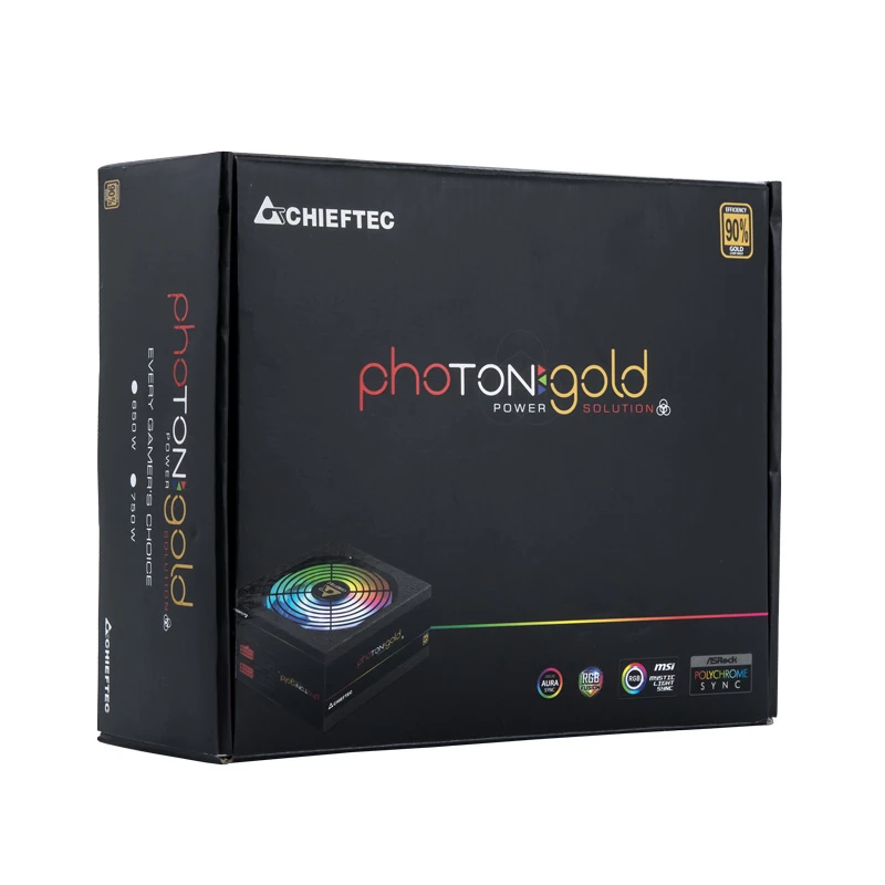 Maitinimo blokas Chieftec Photon GOLD 750 W 20+4 pin ATX PS/2 juodas