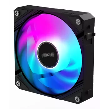 All-in-one skysčio aušintuvas su GIGABYTE AORUS EZ CHAIN FAN 120 12 cm ventiliatoriumi, juodas